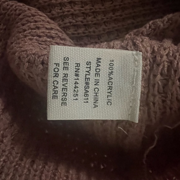 Moon & Madison Cropped sweater raw hem & neck dusty pink size M - Picture 4 of 4